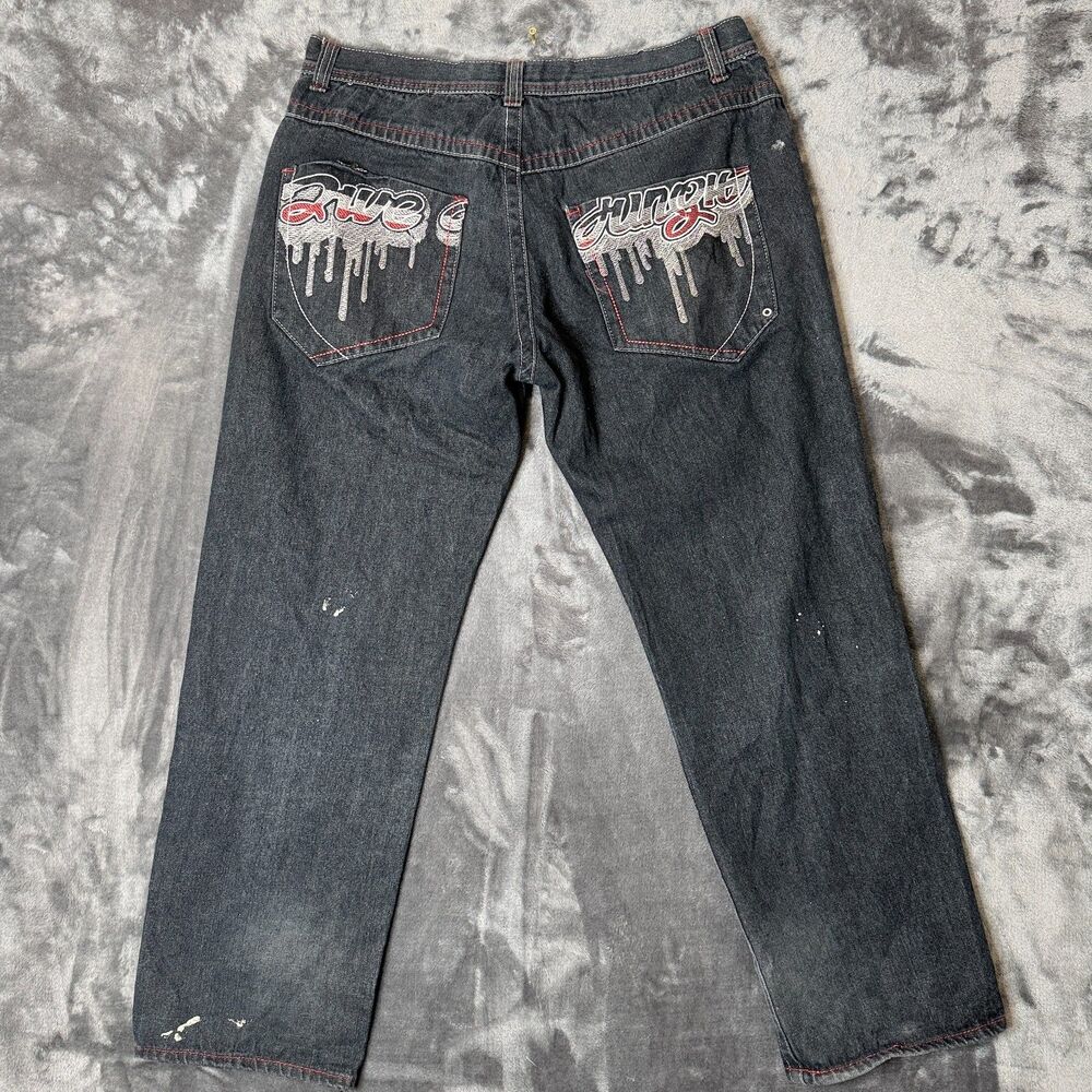 Vintage Y2K 5ive Jungle & Co. New York Baggy Dark Wash Jeans Size Mens 40